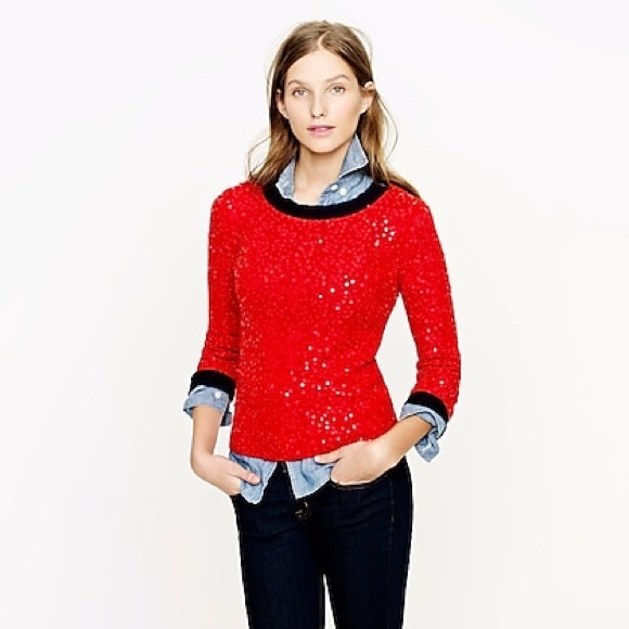 J. Crew Scattered Sequins Sweater - Picture 2 of 6